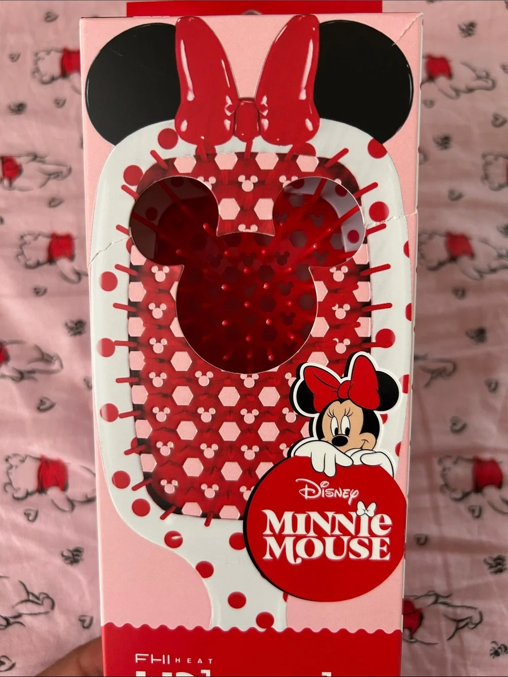 Minnie Mouse Red & Pink Detangling Hair Brush